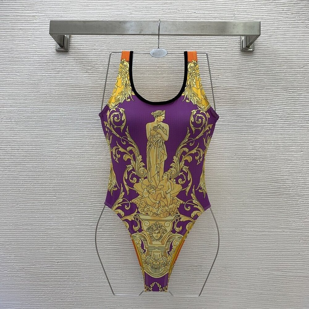 VERSACE MEDUSA RENAISSANCE BARCO PRINT ONE PIECE SWIMSUIT-SWINWEAR